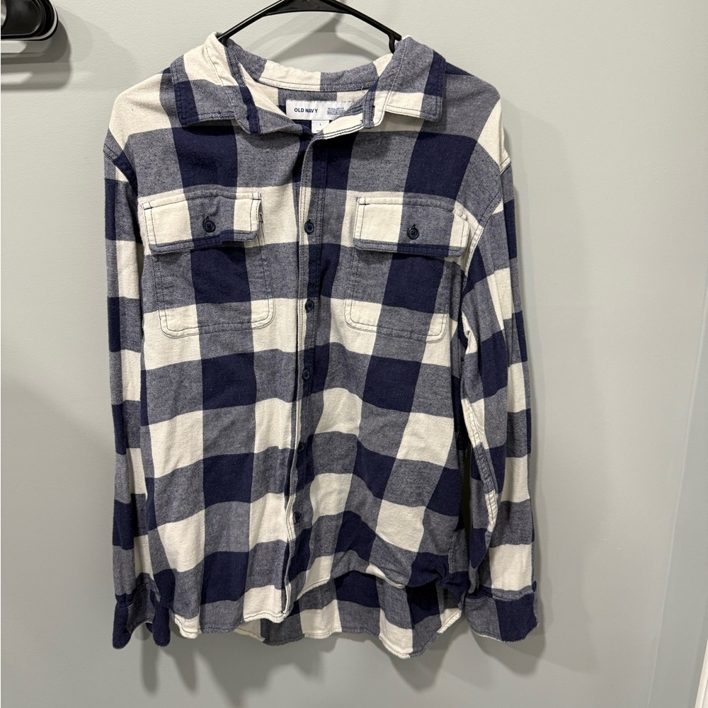 Mens old navy flannel size large